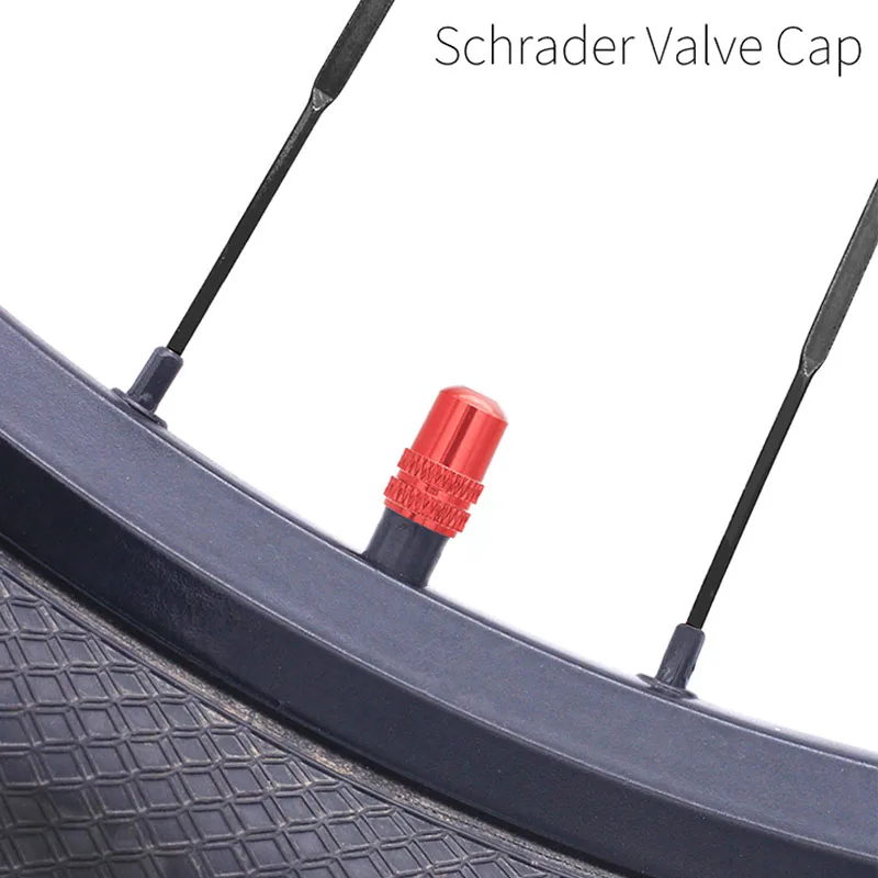 

2pcs Aluminum Alloy Bicycle Tire Valve Cap Presta/Schrader Valve Caps for Mountain Bike, Road Bikes for Car Dustproof 16mm