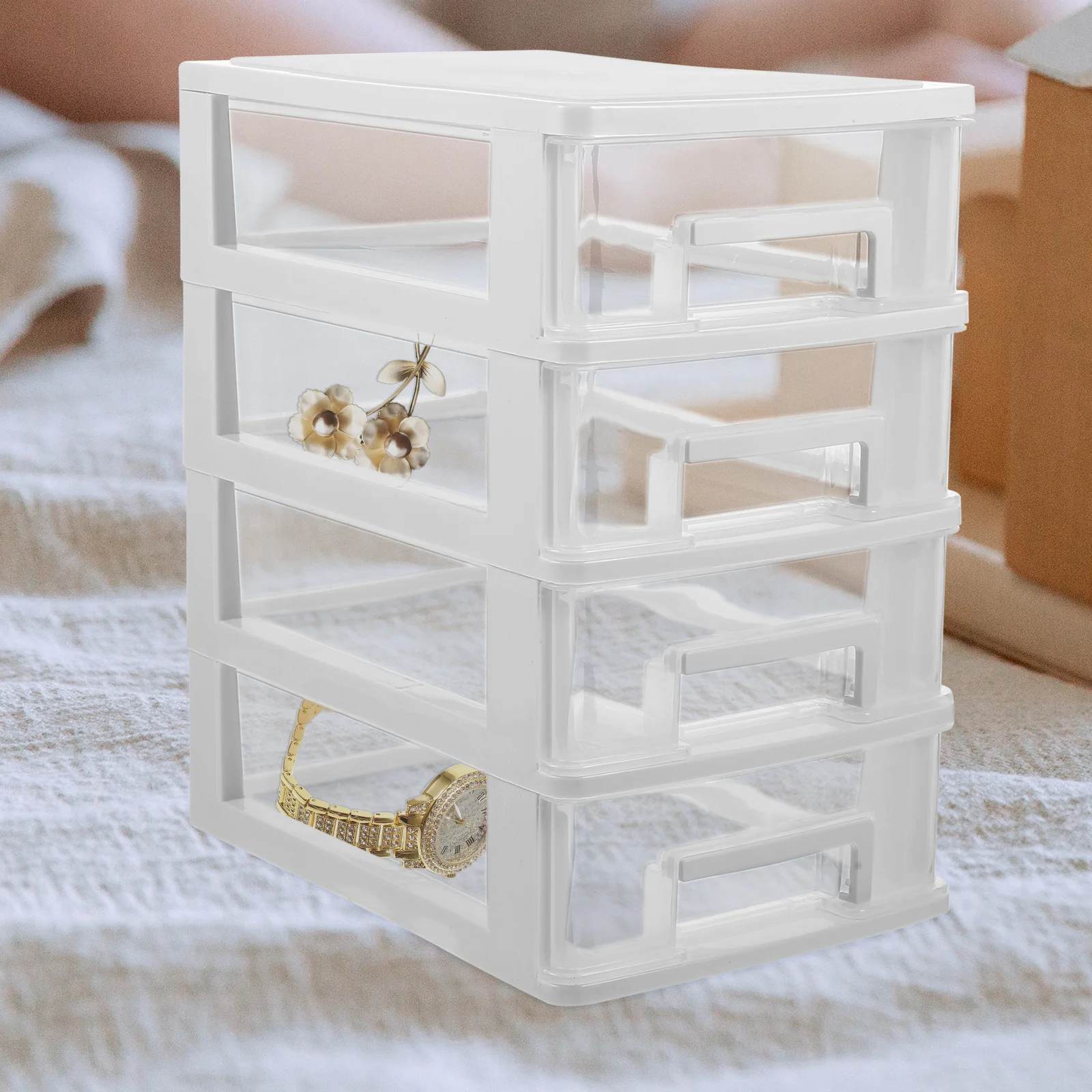 

Drawer Storage Cabinet Multi layer Desktop ganizer Bedroom Office Cosmetics Jewelry Glasses Storage Box Sundries ganizer