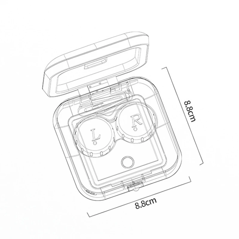 Ультразвуковой очиститель, мини-машина для чистки контактных линз, чехол для чистки цветных контактных линз, 47000 Гц, чехол для стирки со светодиодной подсветкой