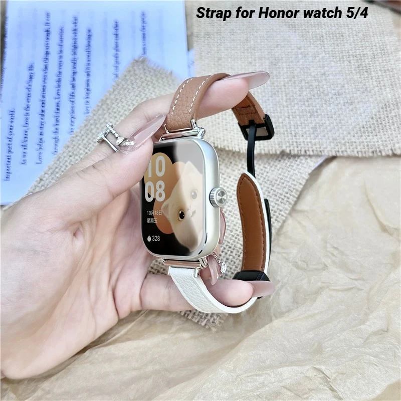 

Magnetic Strap For Honor watch 5/4 Sport Watchband For Honor watch 4 Woman Wristband Leather Correa Bracelet Smartwatch Belt