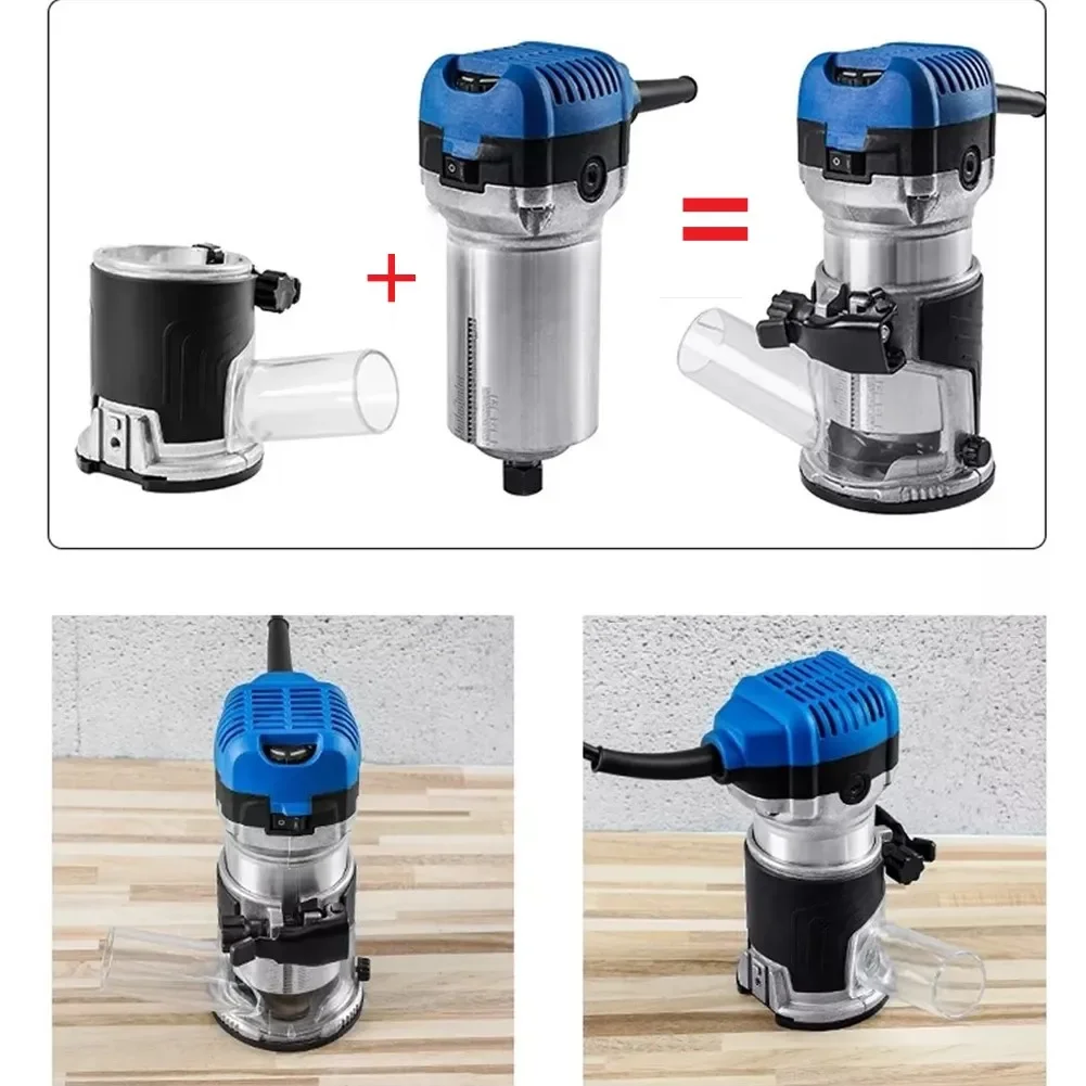 1 Pcs Router Base Dust Cover Wood Milling Cutter Base Trimming Machine Milling Stand Trimmer Base For Woodworking Trimming