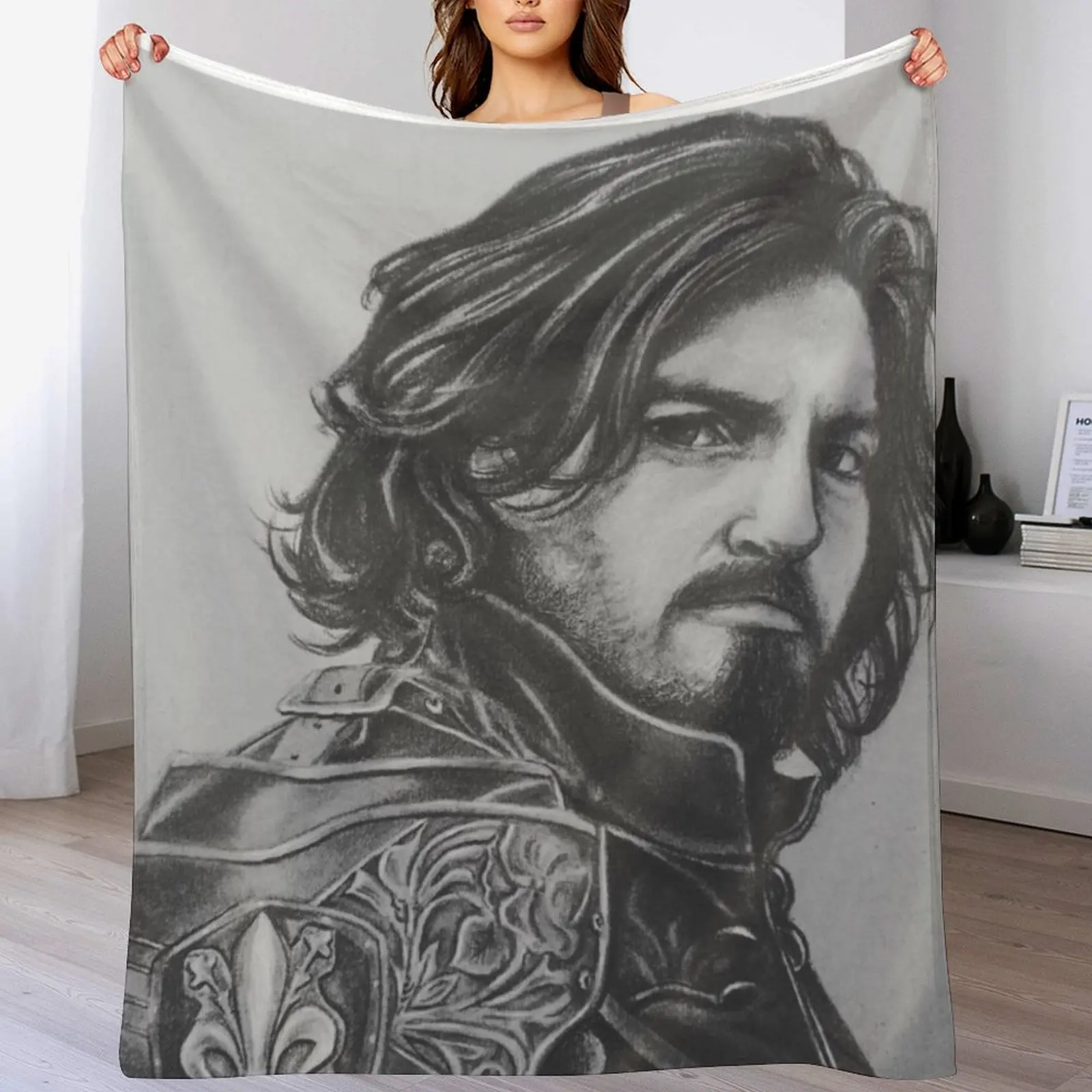 Captain Athos Throw Blanket anime Thermals For Travel Blankets