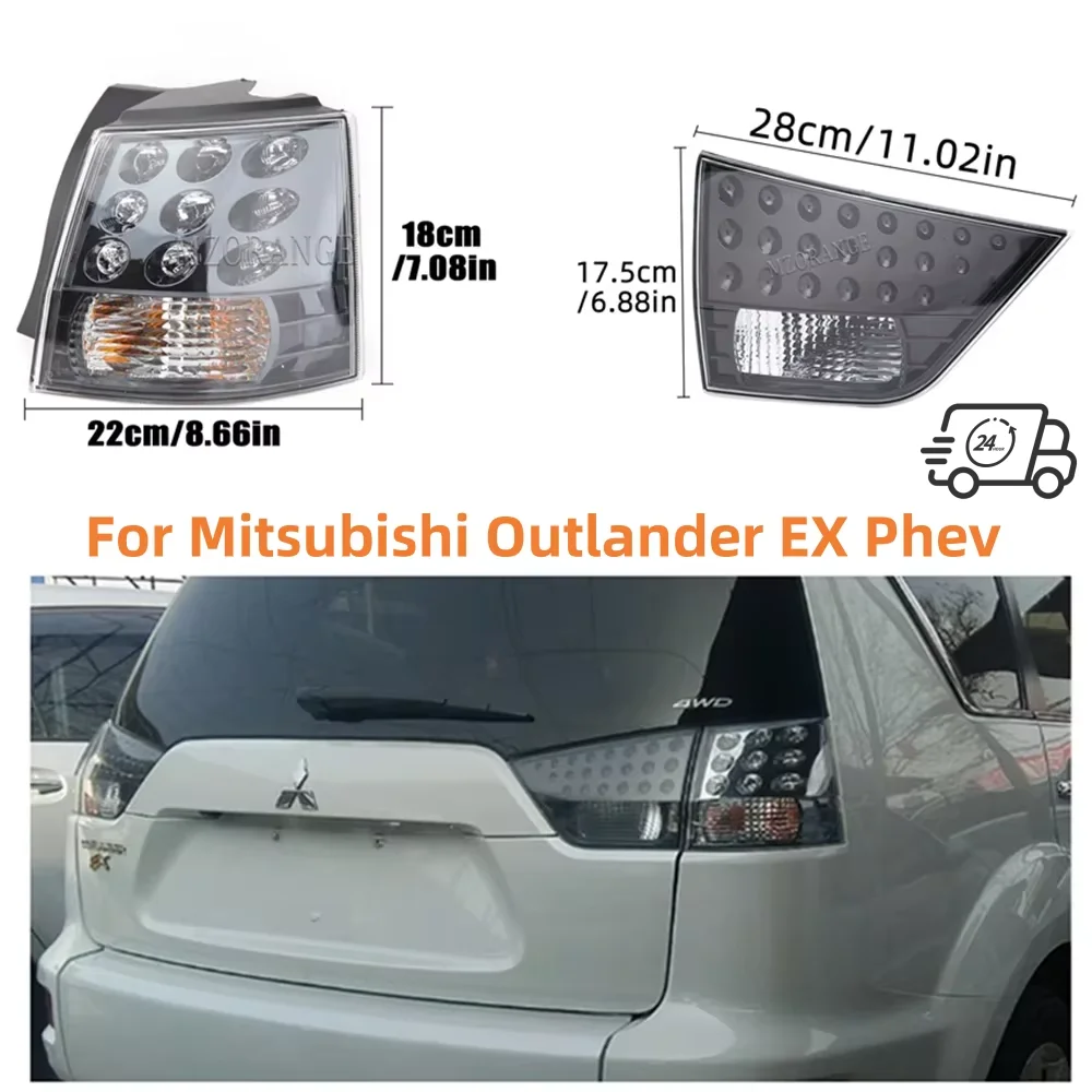 Rear Tail Lights Assembly For Mitsubishi Outlander EX Phev 2007 -2013 LED Stop Brake Turn Signal Indicator Lamps Car Accessories