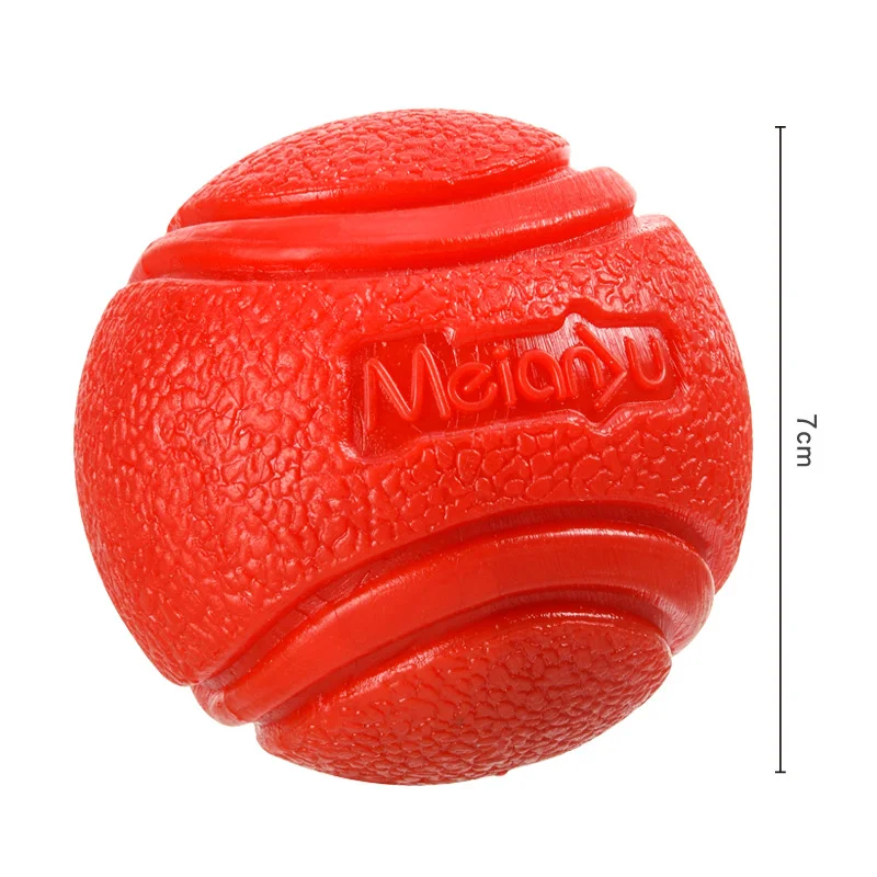 Indestructible Chew Bouncy Rubber Ball Toys for Pet Dog, Puppy Games, Toys for Big Dog, 7cm