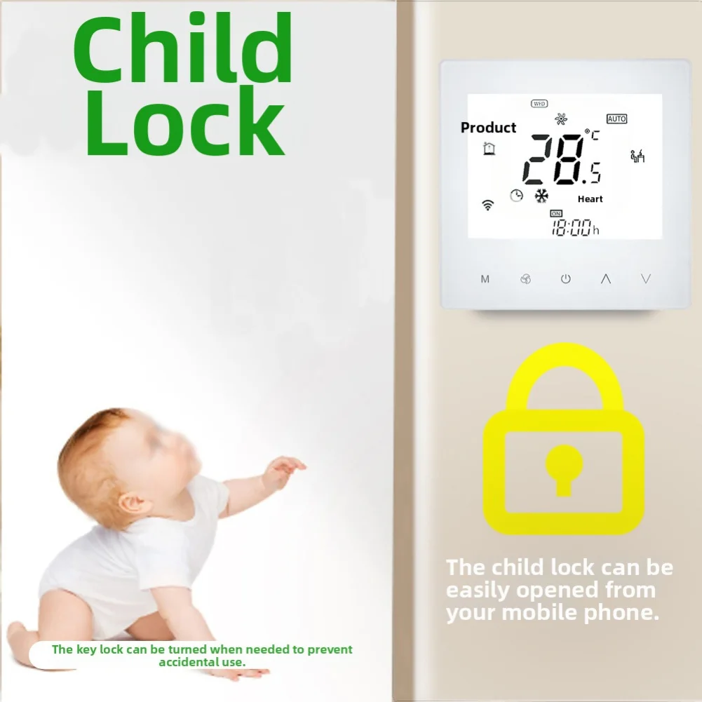 Programmable Heating Thermostat with Remote App Control and Compatible Voice Commands for Alexa and Google Home