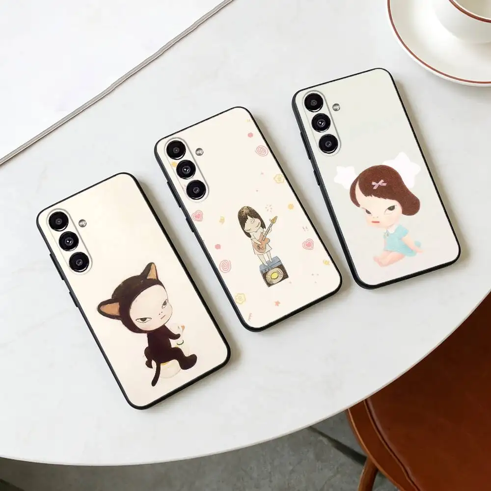 Cute Y-Yoshitomo Nara Phone Case For Samsung Galaxy A91,80,73,72 ,71,53,52,32 ,31,22,21s,20,Soft Black Case