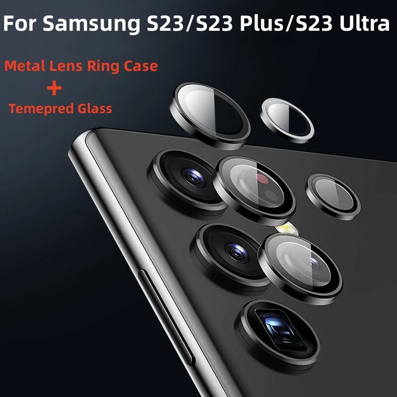 For Samsung Galaxy S23 Ultra Camera Lens Protectors Metal Lens Ring Protector Glass for Samsung S23 S23 Plus S23Ultra Lens Cover