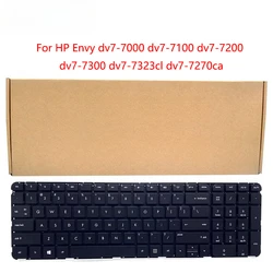 Teclado de repuesto Compatible con HP Envy dv7-7000, dv7-7100, dv7-7200, dv7-7300, serie dv7-7323cl, negro, US