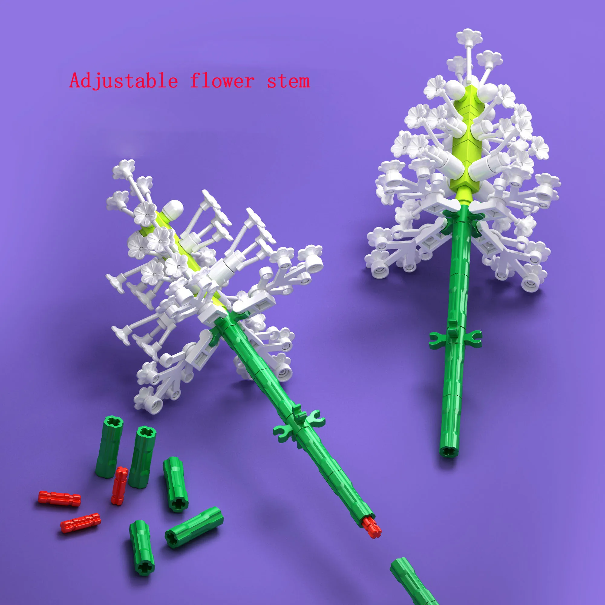 A single block flower with multiple branches forms a block flower bouquet to give friends holiday gifts