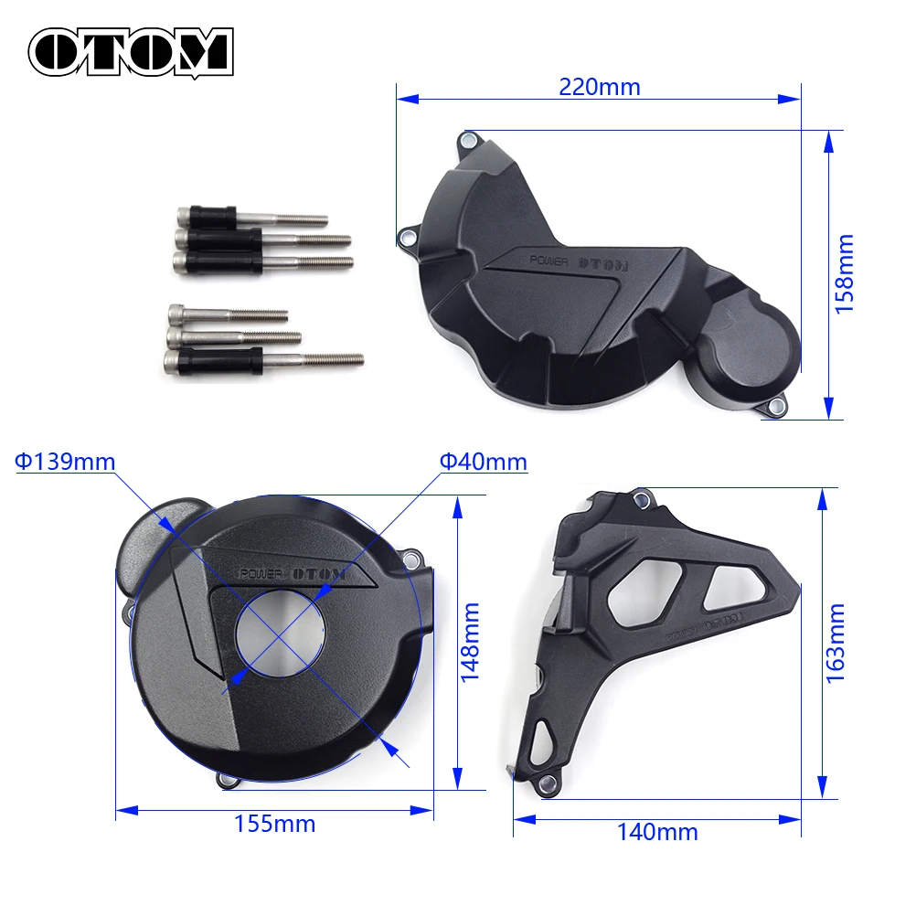 OTOM Motorbike Magnetic Motor Protective Clutch Driver Sprocket Crankcase Ignitoin Cover For ZONGSHEN CB250F KAYO GUIZUN BOSUER