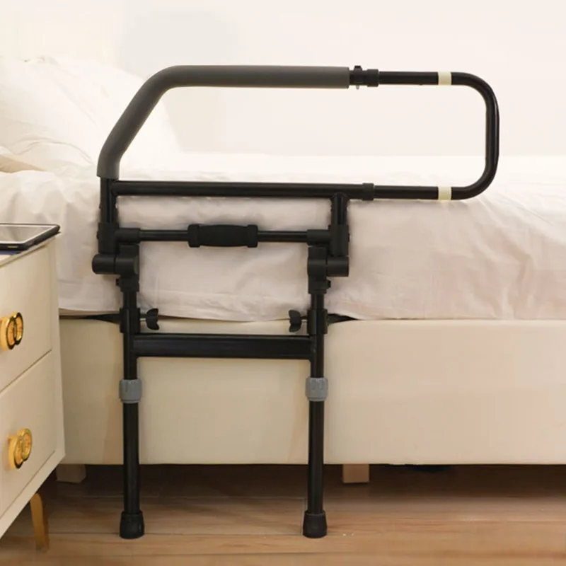 

Bed Rails Bedside Handrail Frame Folding Elderly Get Up To Assist Railing Bedside Fixed Anti-Fall Riser Load Capacity 150kg