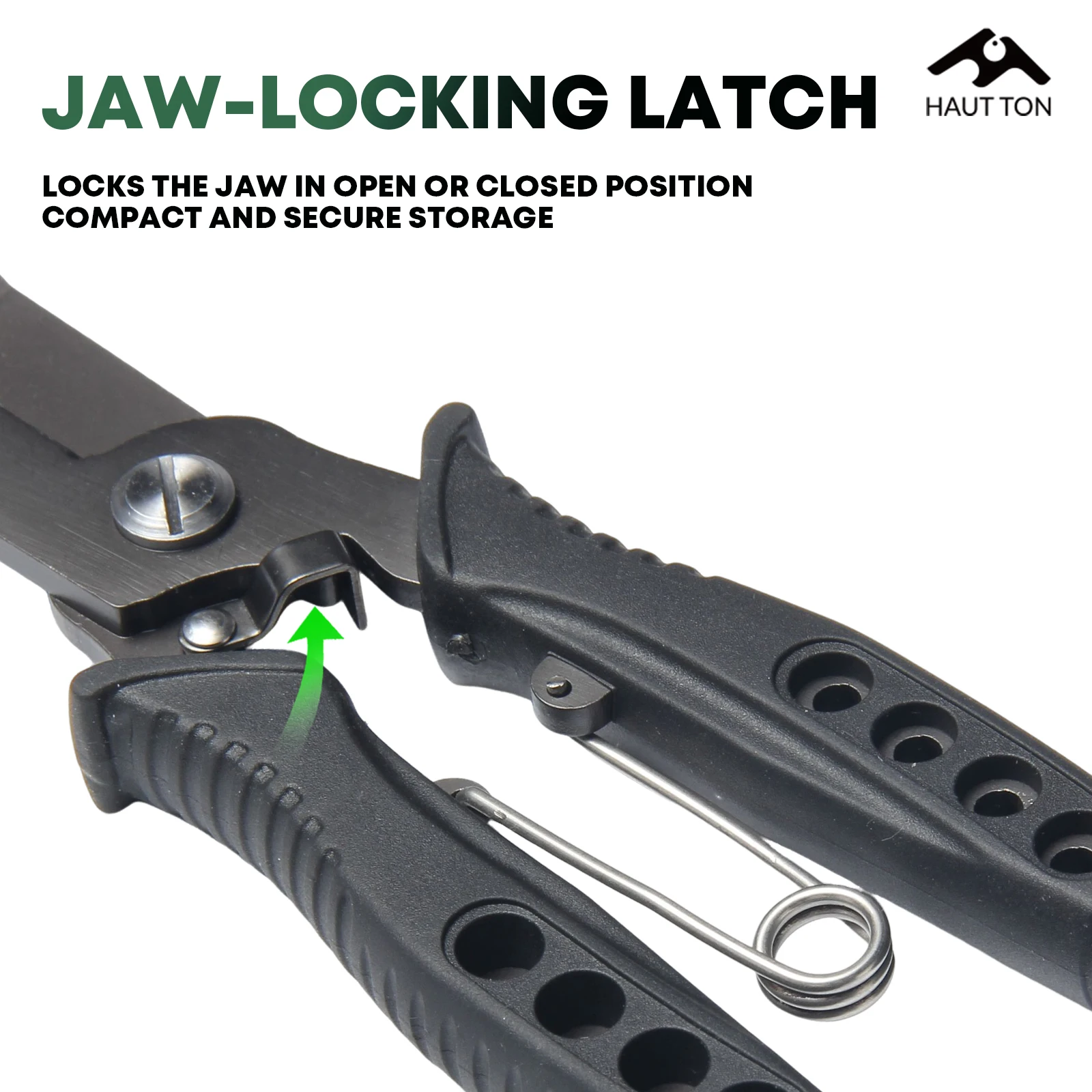 HAUT TON Stainless Steel Hard Fish Control Pliers Portable Fish Grabber Anti-slip Lip Grip Lightweight Durable for Lure Fishing