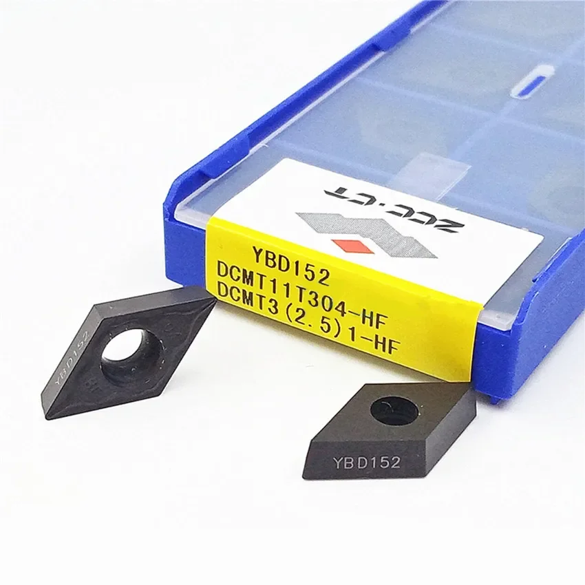 

DCMT11T304-HF YBD151/DCMT11T304-HF YBD152/DCMT11T304-HR YBD102/DCMT11T304-HR YBM251 ZCC.CT CNC carbide turning inserts 10pcs/box