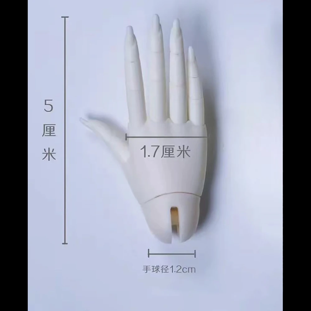 New 1/4 Doll Hand Shape Long Nail Resin For 1/4 BJD Doll Body Doll Accessories Jointed Hands Doll Figures