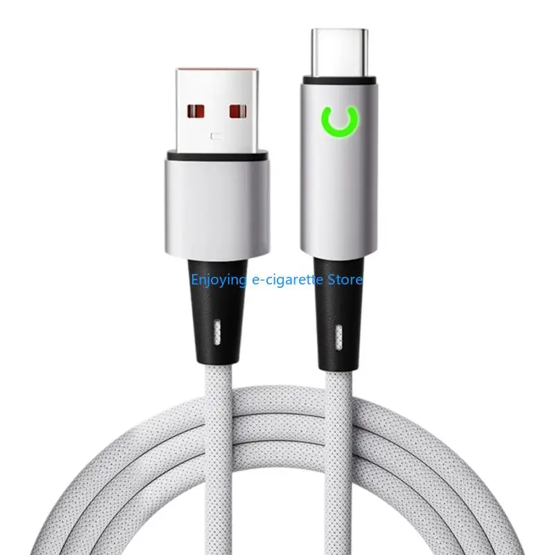 Light USB-A to Type C Cable with Fabric Cover for Bedside Use 100/200cm Y4QF