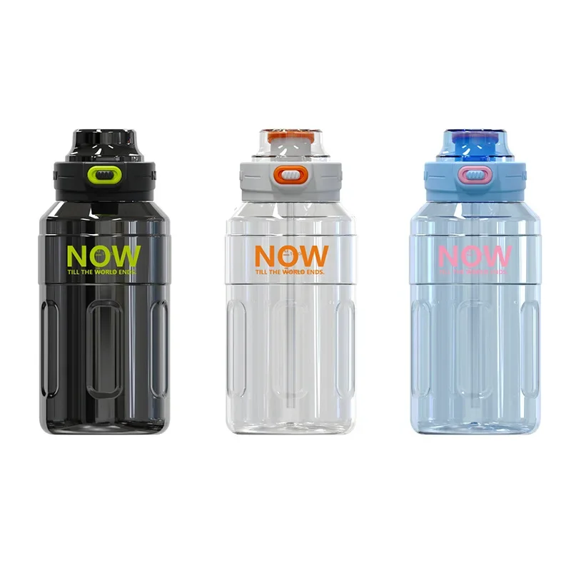 زجاجة رياضية محمولة ذات سعة كبيرة في الهواء الطلق - شفاطة قابلة للطي، مشروب مزدوج، مناسبة للياقة البدنية/النساء الحوامل/الطلاب