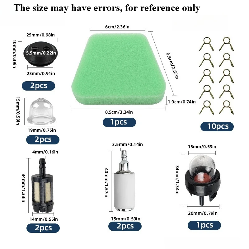 

Suitable for Accessories of Chainsaw Lawn Mower, Garden Filter Element, Oil Pipe, Oil Bubble, Oil Pump Assembly