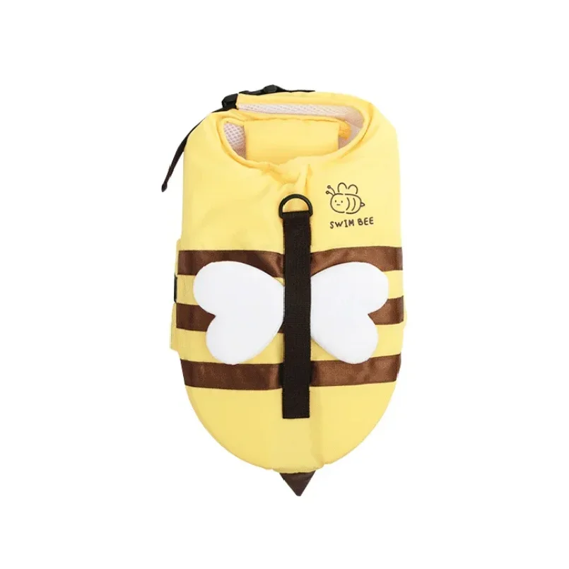 

Summer Little Bee Dog Swimsuit Waterproof Puppy Life Jacket Breathable Dog Clothes Harness Swimming Safety for Dog Pet Supplies