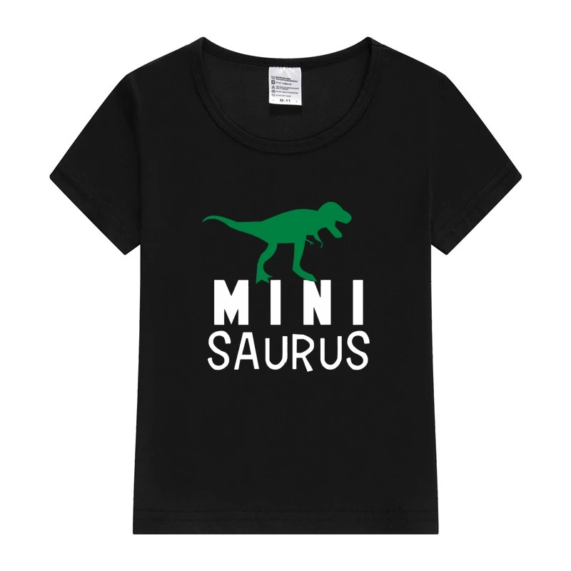 Funny Dinosaur Father Mom and Son Family Matching Clothes Family Look Summer Tshirts Papa Mama Little Boy Kids Shirt Baby Tops