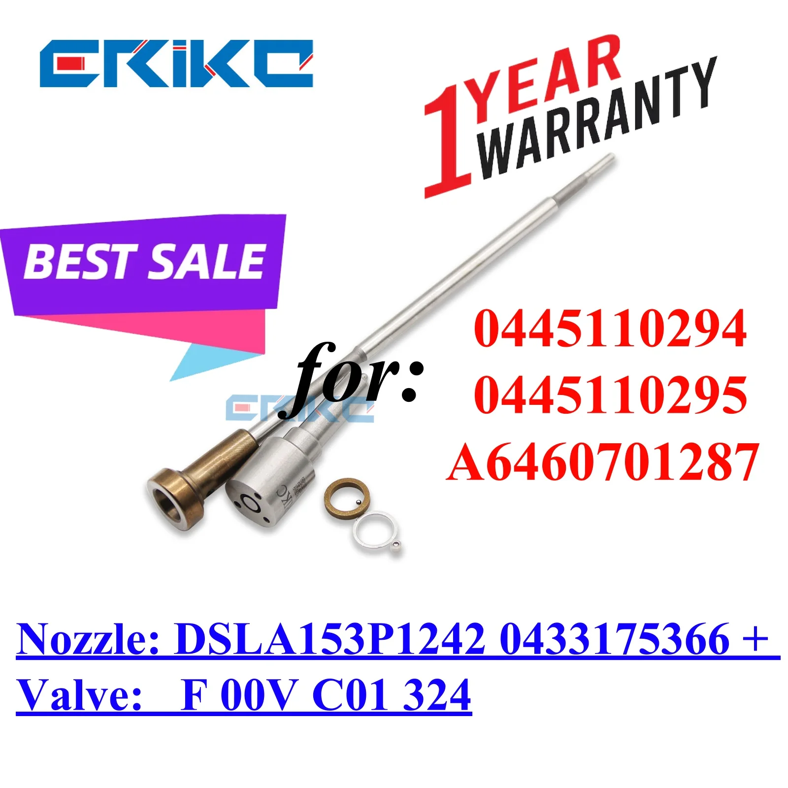 0445110294 0445110295 Diesel Injector Nozzle Repair Kits DSLA153P1242 0433175366 Valve F00VC01324 for Mercedes Bens A6460701287
