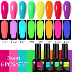 UR SUGAR 7.5ml Nail Gel Polish Ultra Bright Summer Neon Color Yellow Green Manicure Semi Permanent Soak Off Nail Art Gel Varnish