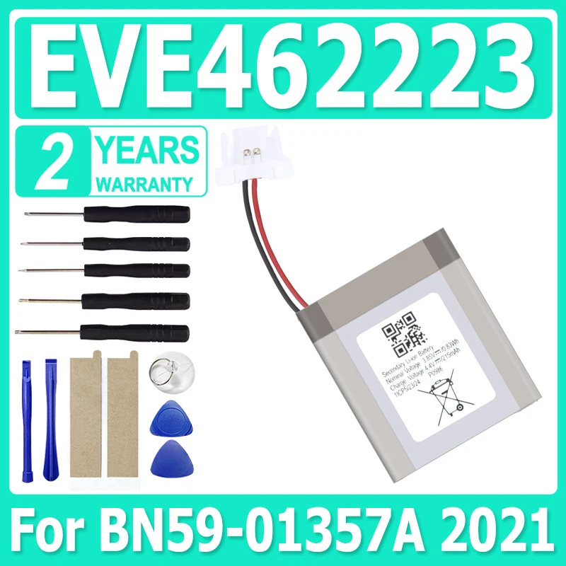 215mAh Battery For EVE462223 BN59-01357A 2021 QLED Voice Solar Energy TV Remote Control TM2180E QN9 QN8 QN7 N43LS03AAFXZA + Tool