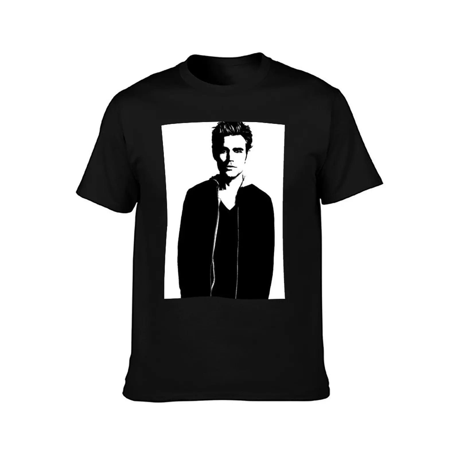 Paul Wesley Felt T-Shirt Summer Casual Cotton Tee Oversized Streetwear Tops Vintage Graphic Print Loose Fit Short Sleeve