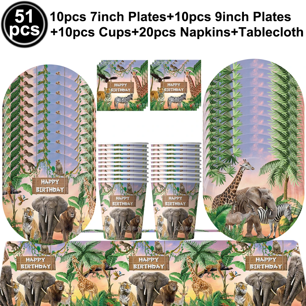 Jungle กระดาษทิ้งแผ่นผ้าเช็ดปา - Baby Nursery Jungle Theme บทวิจารณ์และราคา