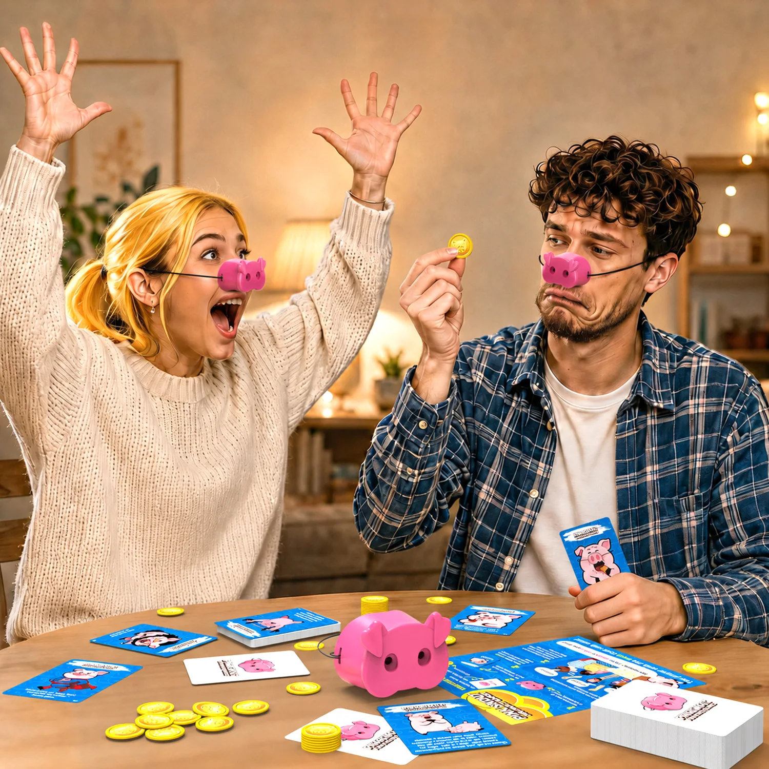 The Oinkcredible You Laugh You Lose Party Game,Interactive Snorting Snout Game Funny Challenge Prop Birthday Party Entertainment