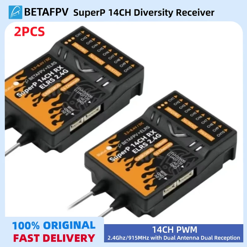 

2 шт. BETAFPV SuperP 14-канальный разнообразный приемник, адаптированная радиоуправляемая модель, мультироторы, самолет с неподвижным крылом, вертолеты, радиоуправляемые автомобили, радиоуправляемые лодки