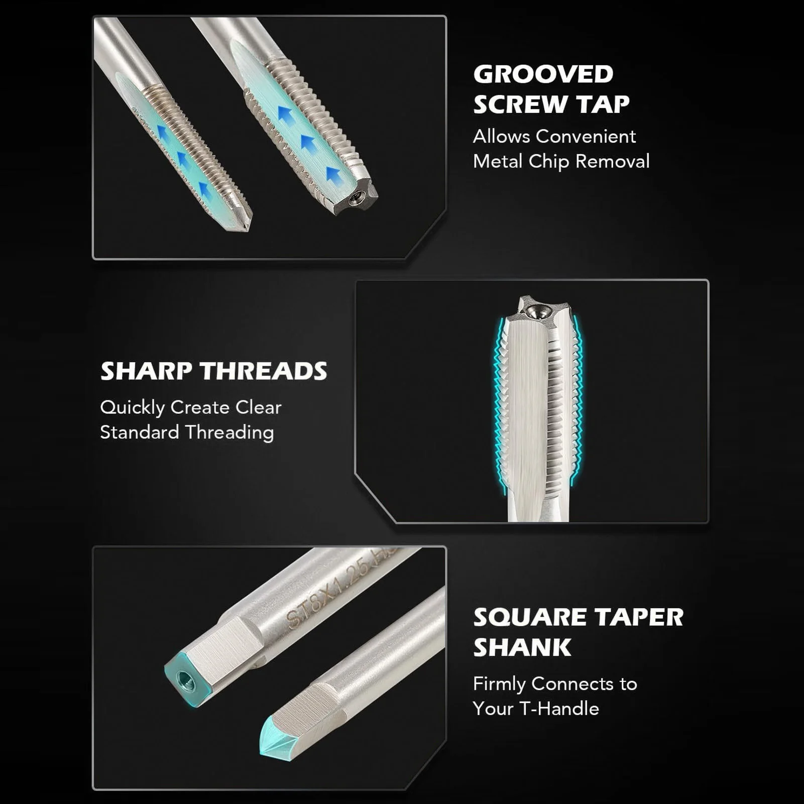 미터법 나사 수리 키트 HSS 드릴 비트 나사 인서트 탭 M5 M6 M8 M10 나사 수리 액세서리 나사 수리 키트