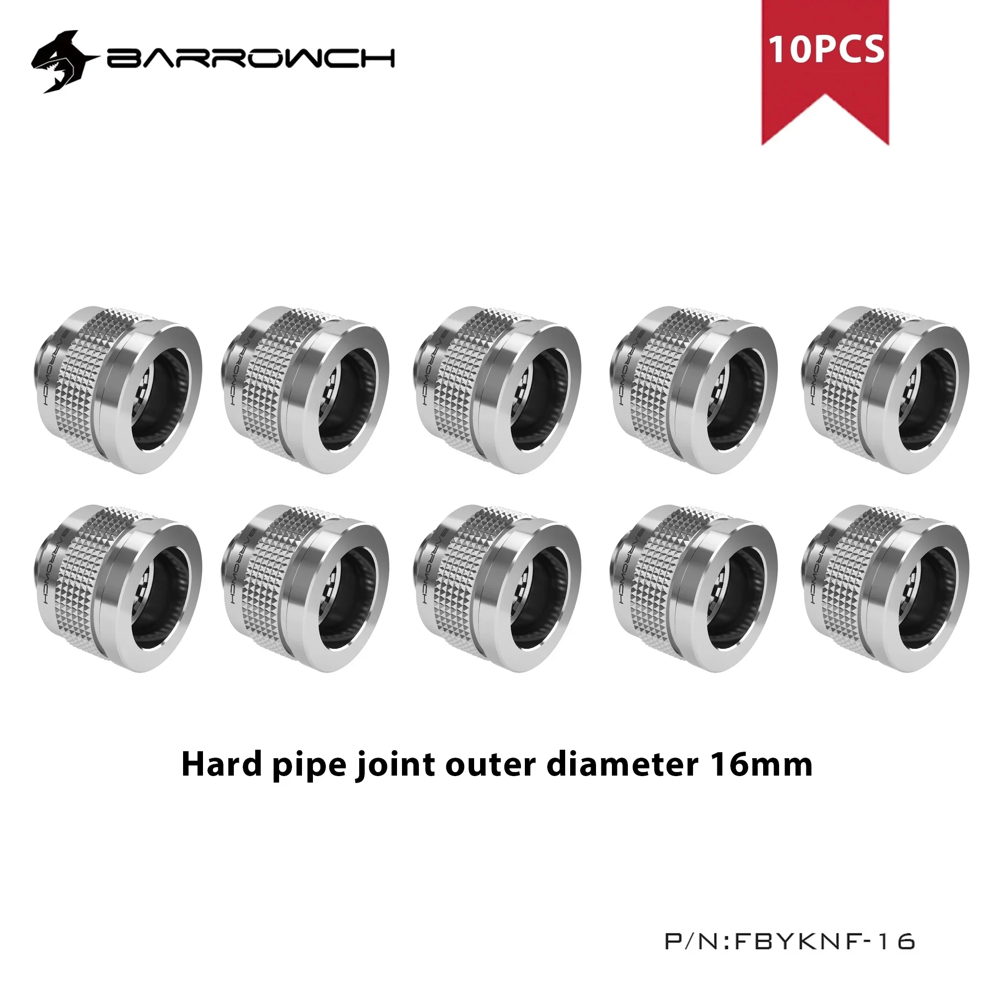 Barrowch 8/10pcs Wolverine OD14mm 16 มม.super anti-off hard ข้อต่อท่อ Water Cooling Connector ข้อต่อ G1/4 ด้าย PETG อะคริลิค