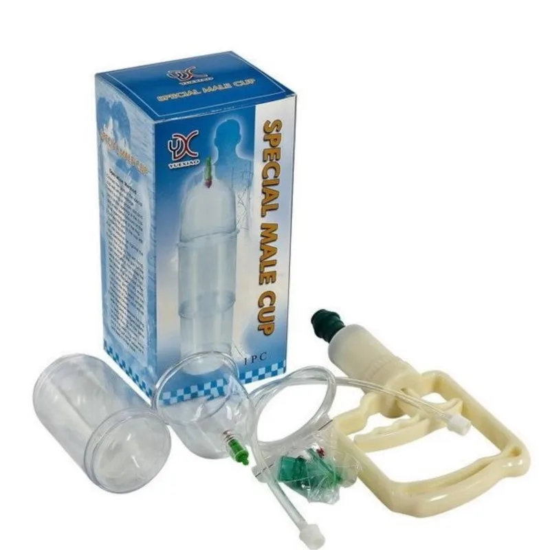 

Special hot sell glass vacuum, male extensor group three cups of cupping cupping of the male expansion treatment