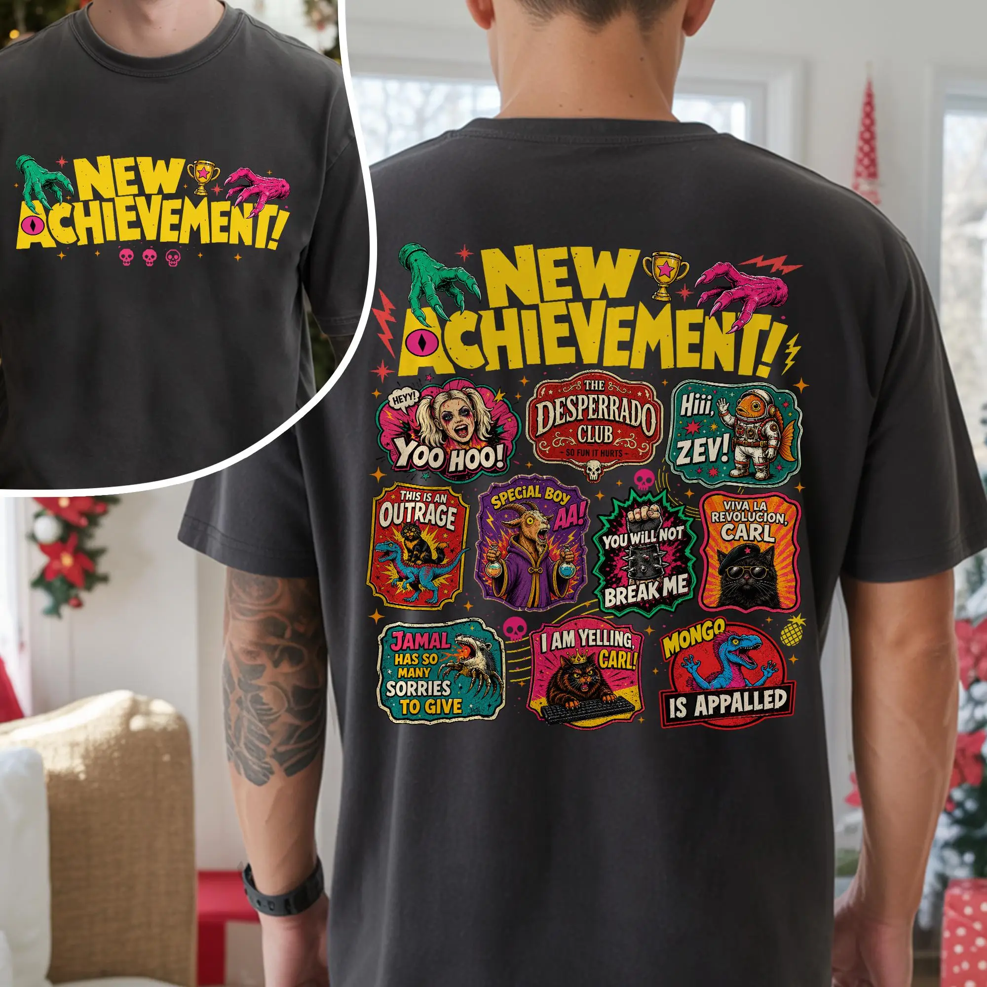 Dungeon World Stamps Graphic Tee, LitRPG Desperado Club Shirt,New Achievement, Gift for LitRPG Lovers, Book Series Apparel