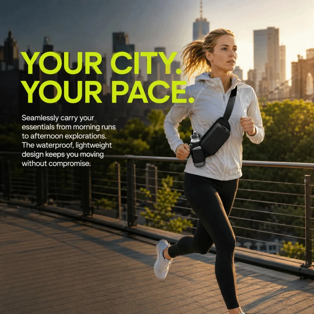Large Capacity Sports Waist Bag Dual-use Portable Waterproof Waist Bag Anti-slip Multifunctional Running Fanny Pack