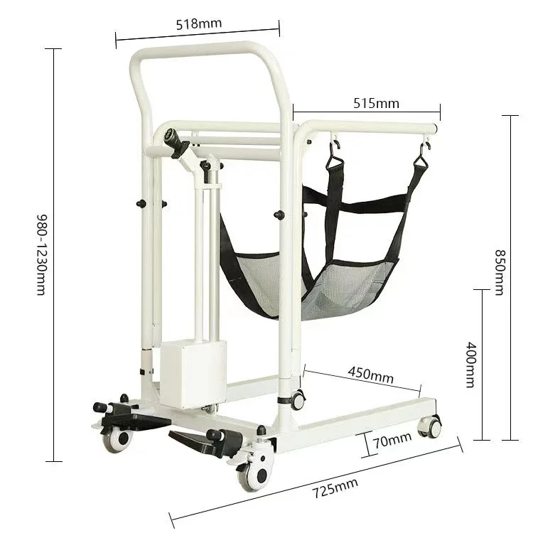 Multifunction patient lift  electric commode transfer chair with wheels for disabled