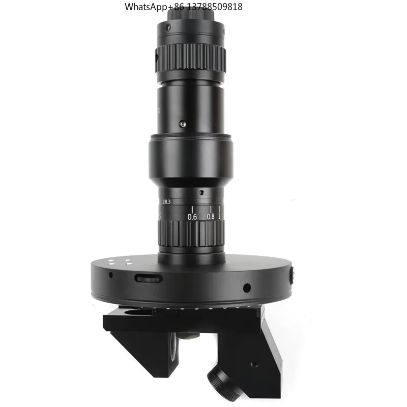 

2D 3D 0.6-5.0X Промышленный стереоскопический зум-объектив 10-180X с креплением C и кольцевой LED-подсветкой на 208 светодиодов для камеры микроскопа VGA