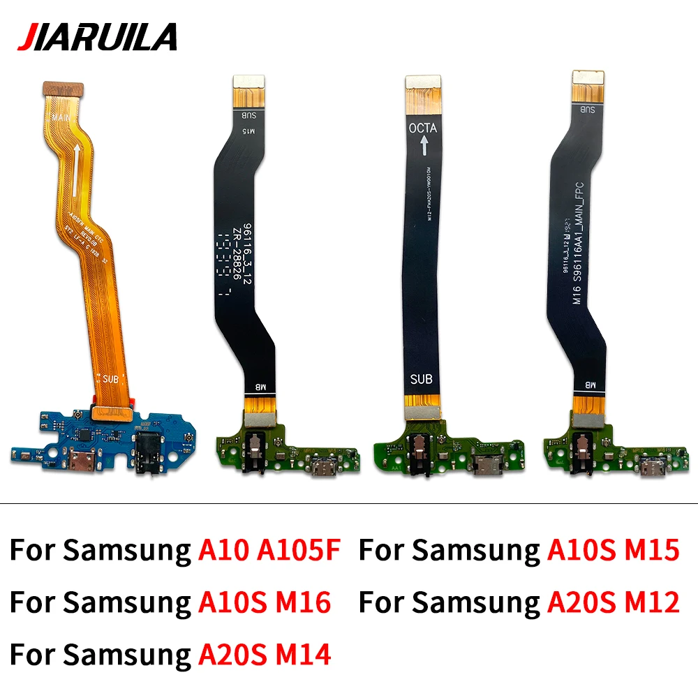 

10Pcs，USB Charging Port Board Flex Cable Connector Parts For Samsung A10 A10S M15 M16 A20S M12 M14 Mic Microphone Module Flex