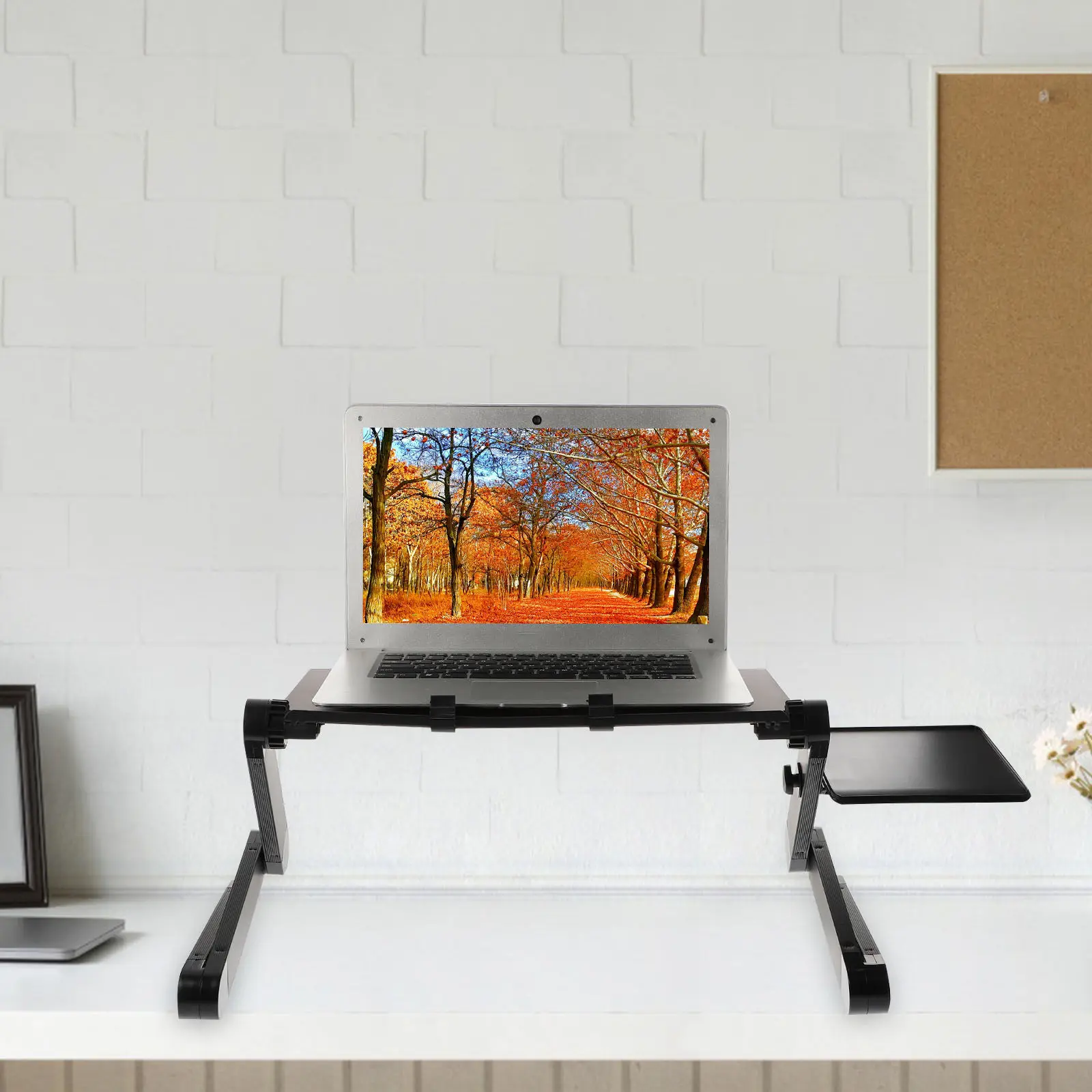 

Aluminium Alloy Foldable Laptop Stand Adjustable Height Ergonomic Desktop Elevating Holder for Gaming Video Watching Typing