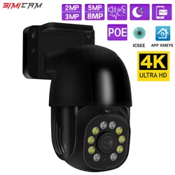 4K 8MP Poe Ptz Security Camera Video Surveillance Twee-weg Audio Straat Kleur Nachtzicht 2MP/3MP/5MP Icsee Xmeye Ip Onvif Nvr