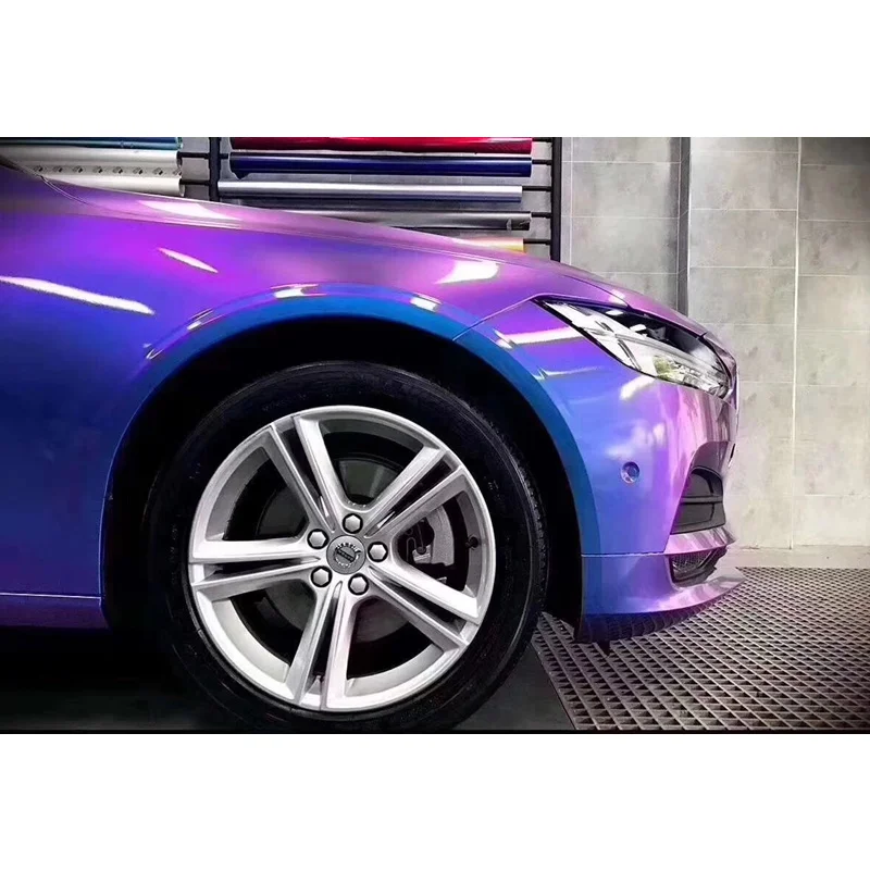 PET PPF Gloss Camaleonte Blu Viola Adesivo Vinile Vinilo Pellicola di laminazione Rotolo Auto Foil Car Body Wrap Folie Pegatinas Rivestimento