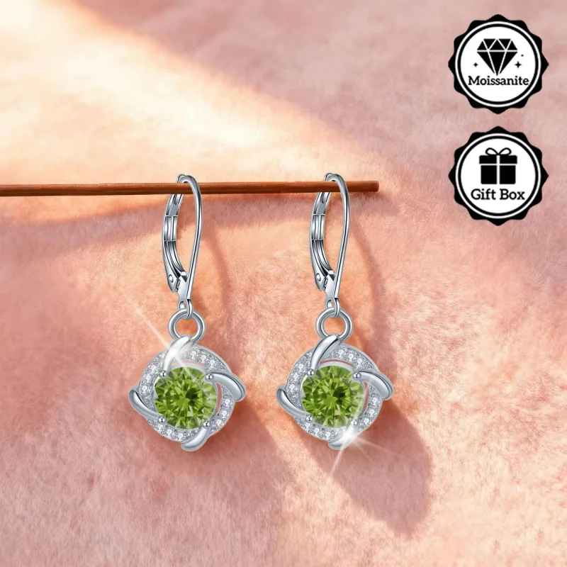 

Ювелирные изделия LAMVOICE для женщин, серьги из стерлингового серебра S925 с муассанитом, подарки на Рождество для нее, ювелирные изделия с подарочной коробкой