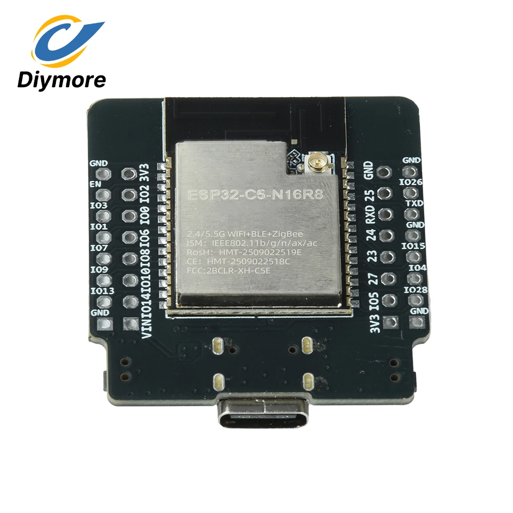 ESP32‑C5‑N16R8 MINI Core Board Development Board WiFi6 2.4G 5GHz Dual‑Band BLE6.0 16MB Flash 8MB PSRAM for Smart Home Gateway