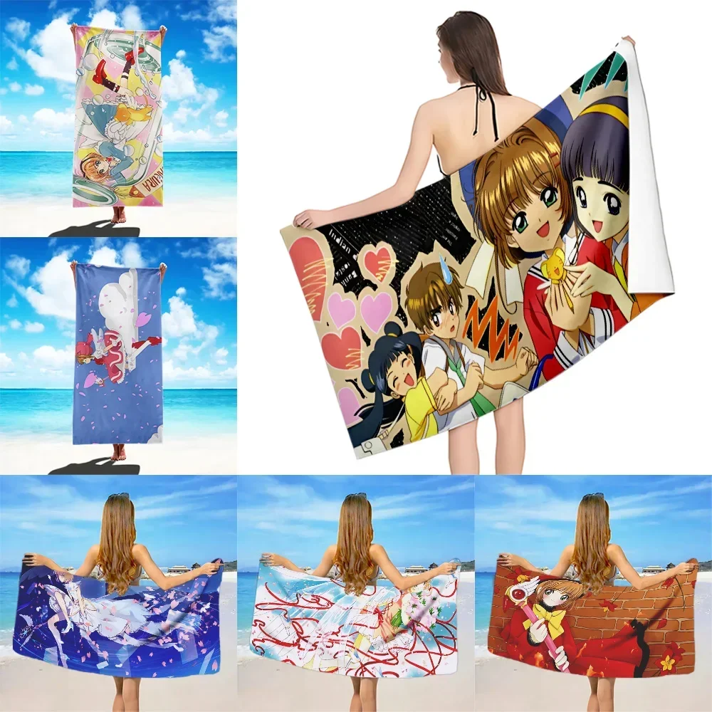 C-Cardcaptor S-Sakura Beach Towel Microfiber Sand Free Quick Dry Soft Sandproof Pool Towels Gift for Women Travel