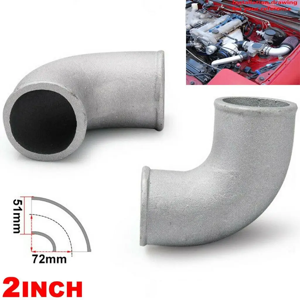 2" 51mm Cast Aluminium Elbow Pipe 90 Degree Intercooler Bend