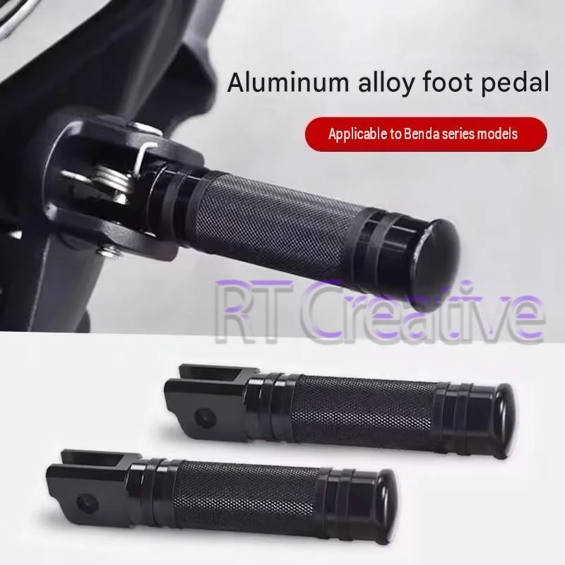 Aluminum Front Footpegs Fit For BENDA Chinchilla 350 Napoleon 500 Dark Flag 500, Motorcycle Front Foot Rest