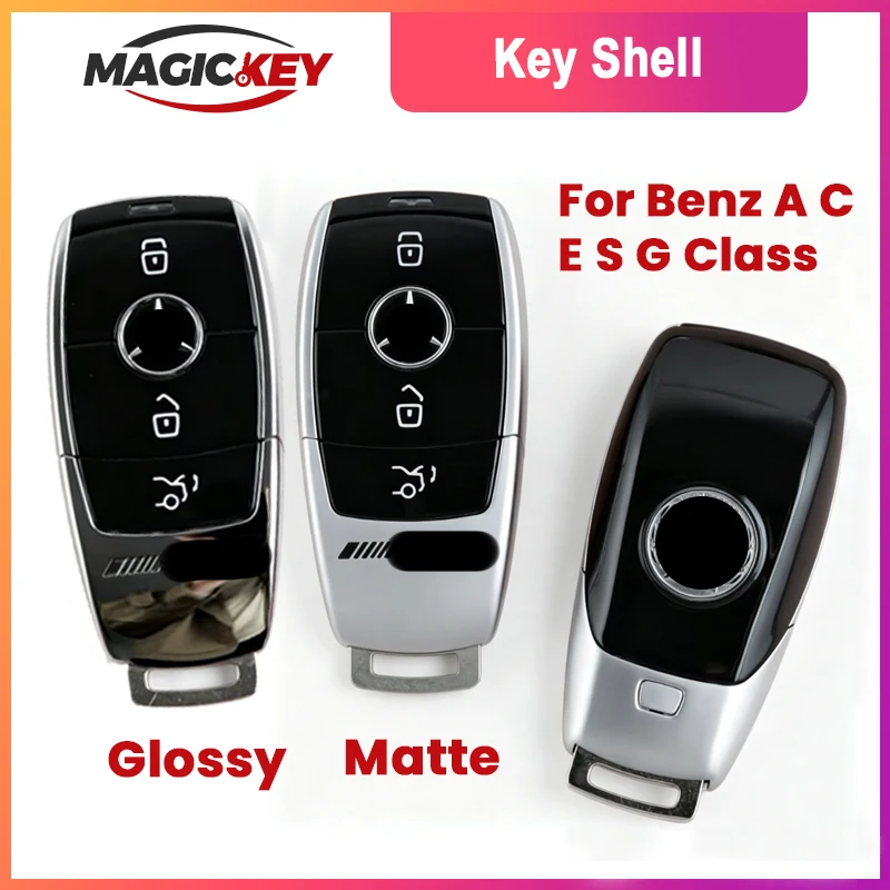 

MAGICKEY Car Key Fob Case Shell Housing for Mercedes-Benz A C E S Class GLC CLE CLA GLB GLS W177 W205 W213 W222 AMG Accessories