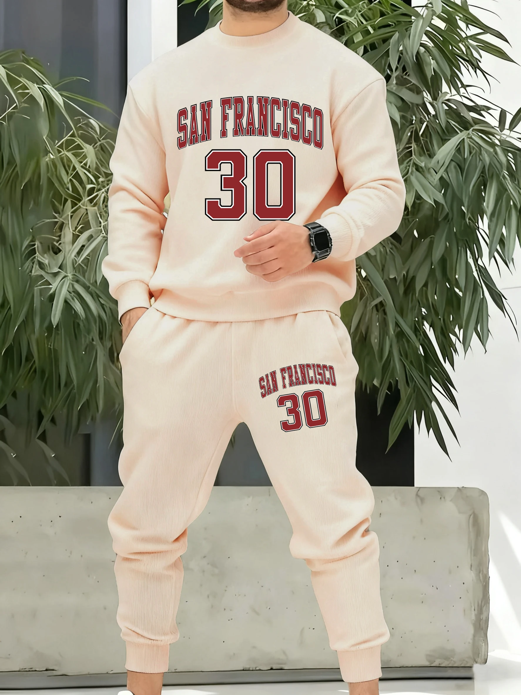 

Famous Cities In Usa No.30 Printing Men Sportsuit Retro Fleece Fashion Set Basics Simple Pants Unisex Casual Loose Clothes