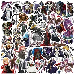 50Pcs Anime Overlord Stickers Momonga Albedo Sticker for Laptop Waterproof Graffiti Skateboard Sticker DIY Toy Motorcycle