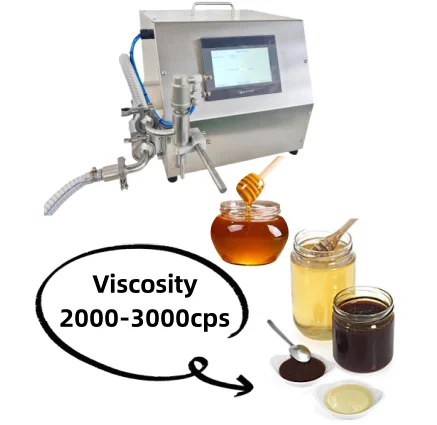 Multifunctional Small Business Semi-Automatic Liquid Sauce Filling Machine Electric PLC Motor For Beverage Chemical Glass Bags
